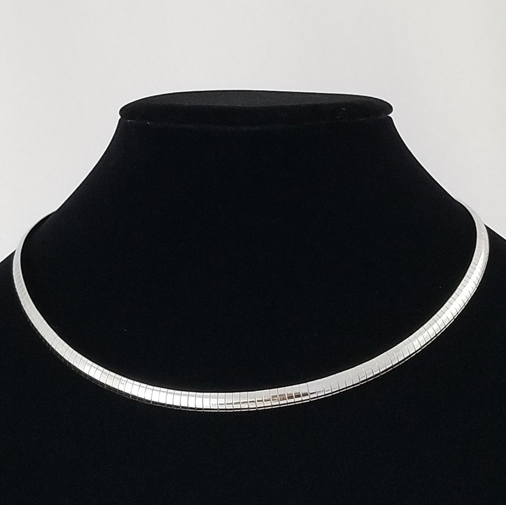 Stainless Steel Omega Necklace Chain Collar Silver 6mm